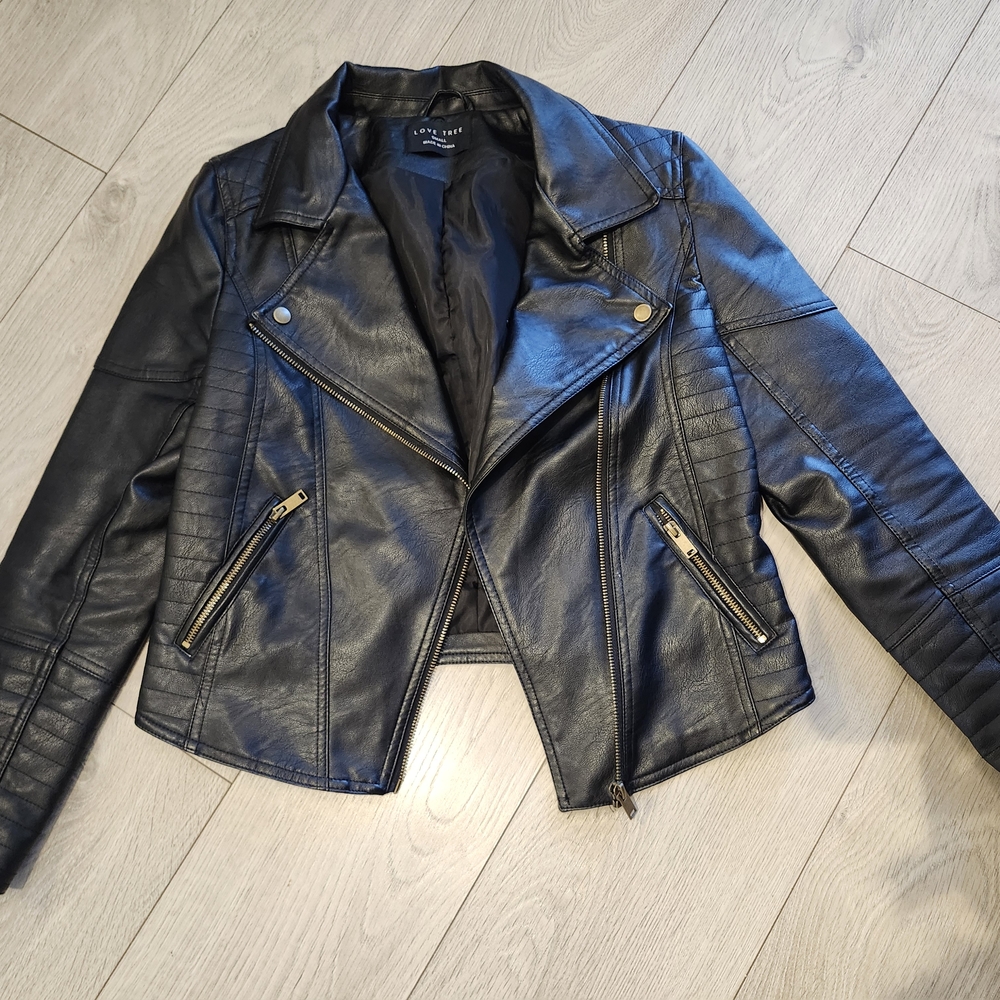 Black Faux Leather Jacket